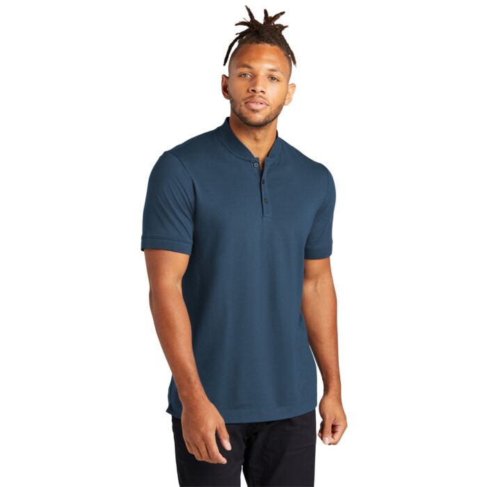 Stretch Pique Henley Thumbnail