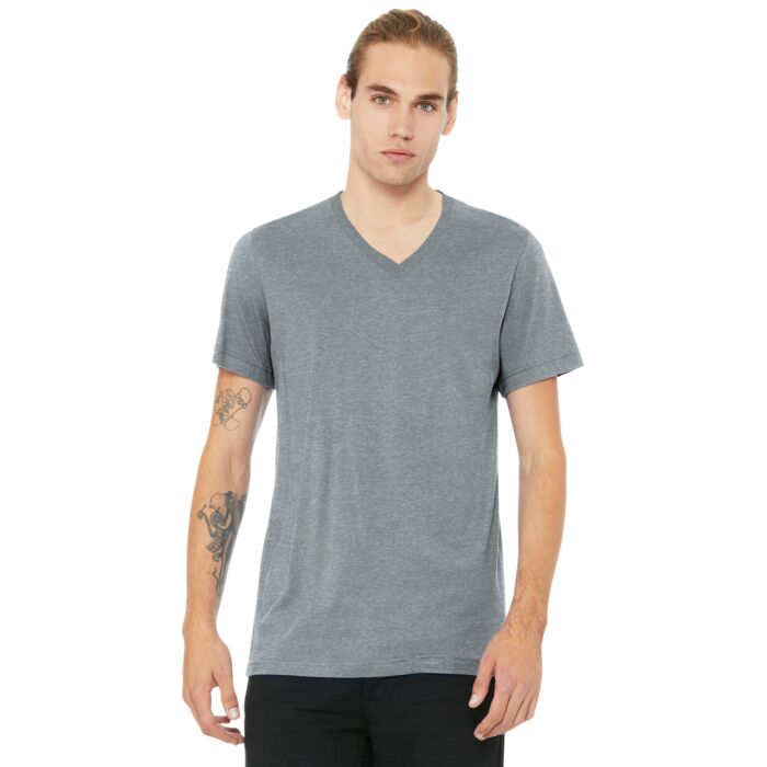 Unisex Heather CVC V Neck Tee Thumbnail