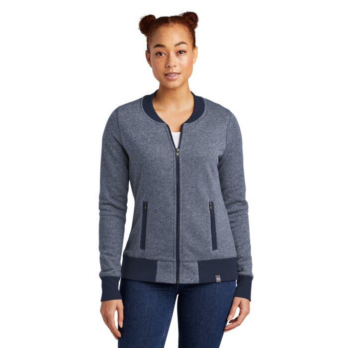 ® Ladies French Terry Baseball Full Zip Thumbnail