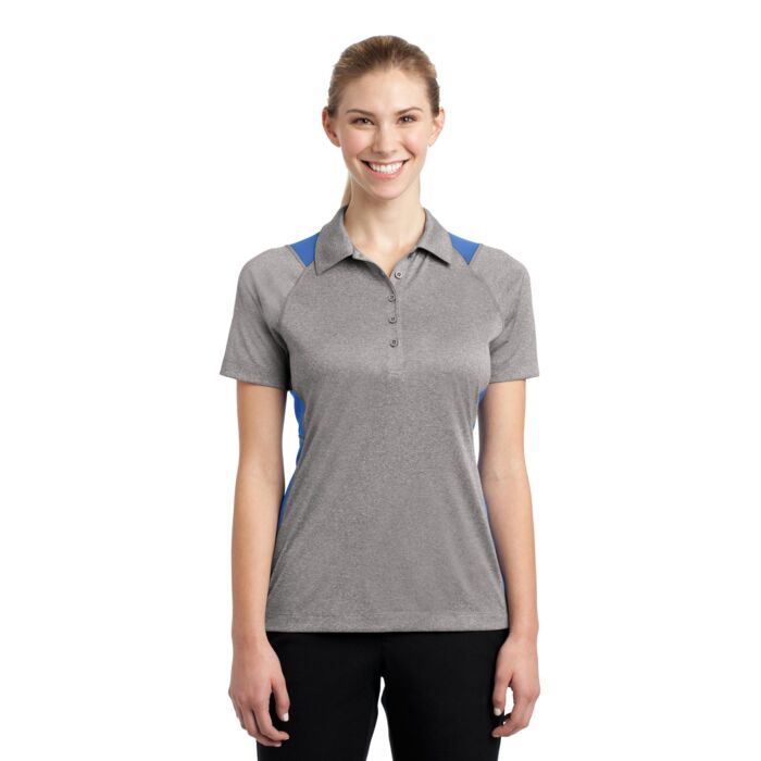 Ladies Heather Colorblock Contender ™ Polo Thumbnail
