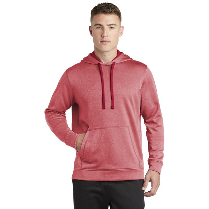 ® PosiCharge ® Sport Wick ® Heather Fleece Hooded Pullover Thumbnail