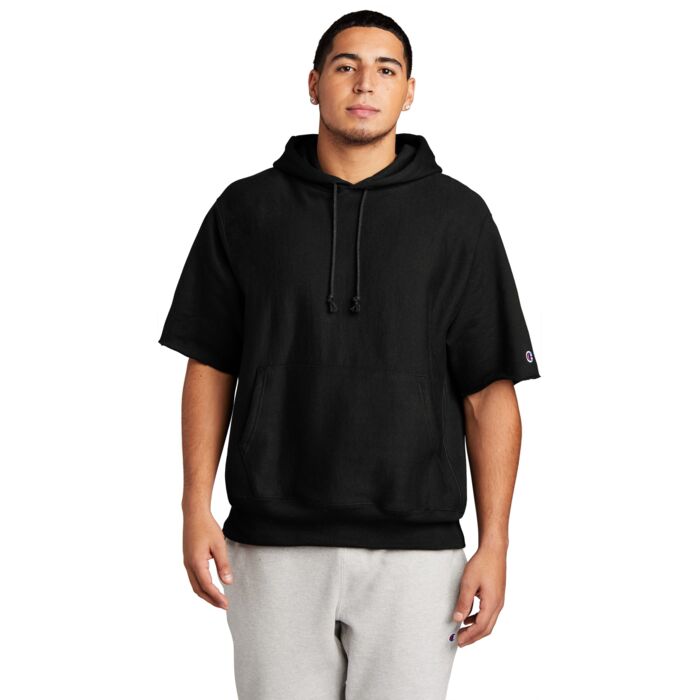 ® Reverse Weave ® Short Sleeve Hooded Sweatshirt Thumbnail